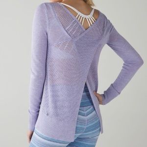 Lululemon Sunset Savasana Pullover Excellent Condition Lilac Purple size 6